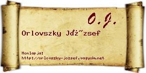 Orlovszky József névjegykártya